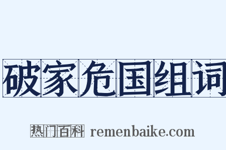 破家危国组词是什么意思的图片